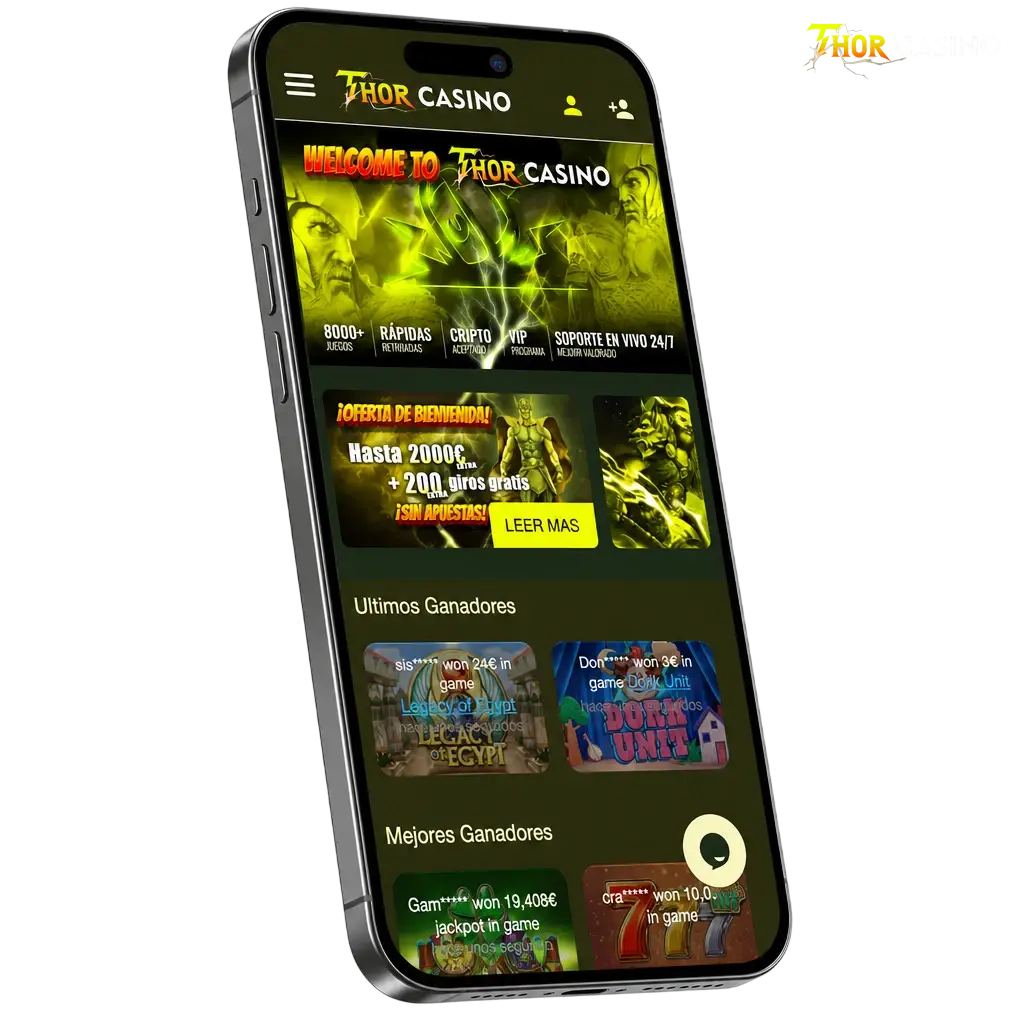 App ThorCasino para Android e iOS en España